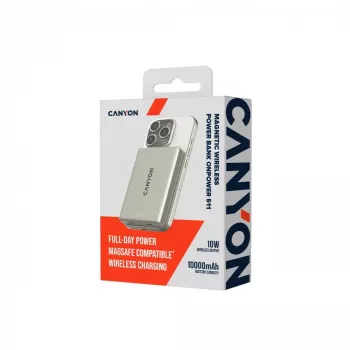 CANYON magnetische powerbank OnPower 511 PD20W 10000mAh aluminium Star Grey