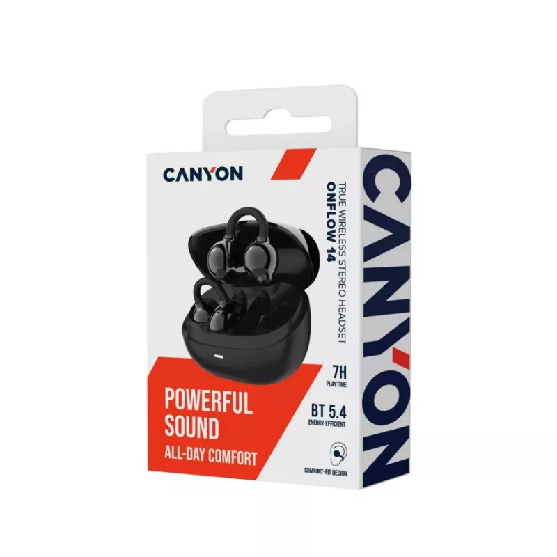 CANYON OWS Ear Clips-headset OnFlow 14 zwart