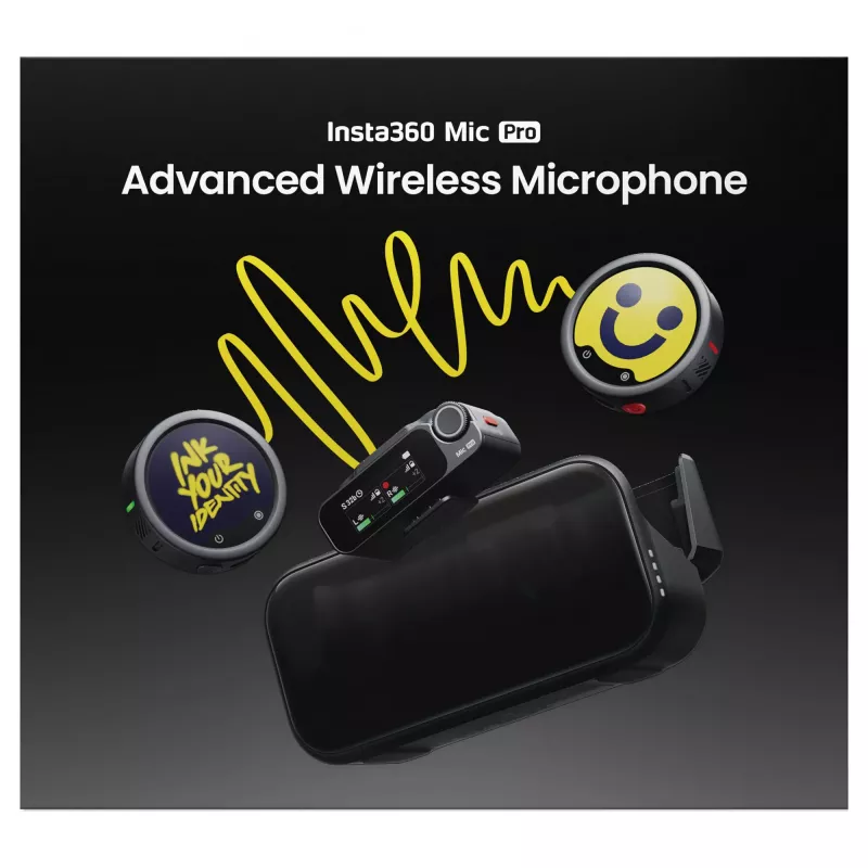 Insta360 Mic Pro (2 TX + 1 RX) – digitaal draadloos microfoonsysteem