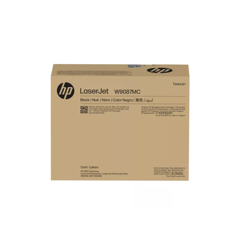 HP W9087MC Zwarte Managed LaserJet-tonercartridge, 30.000 pagina's