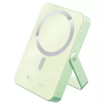 Verbatim Charge 'n' Go Magnetic Wireless Power Bank met standaard 10000mAh USB-C PD 3.0 groen