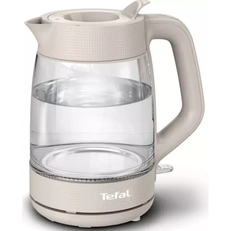 Tefal Morning Glass elektrische waterkoker KO2G0BE0, 1,7 l, 2000 W, 360° draaibare voet, grijs/transparant