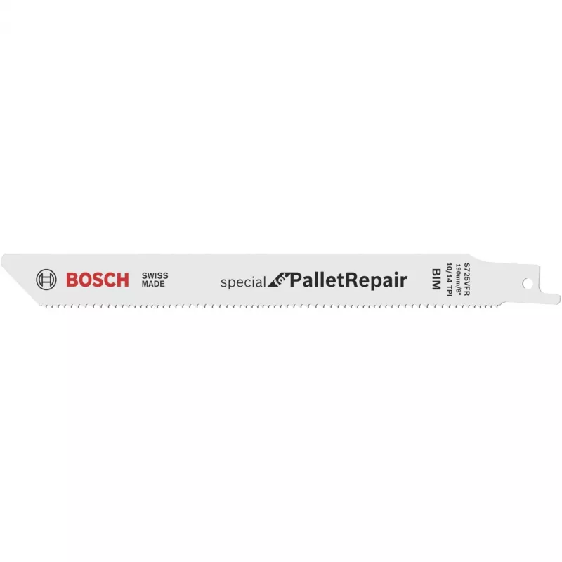 BOSCH S 725 VFR reciprozaagblad voor palletreparatie, bi-metaal, 190 mm, 100-pack