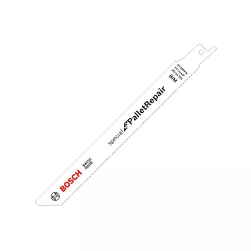 BOSCH S 725 VFR reciprozaagblad voor palletreparatie, bi-metaal, 190 mm, 100-pack