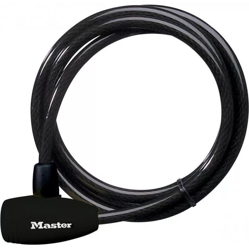Master Lock 8154EURD Kabelslot met sleutel, 1,8 m x 10 mm, Zwart