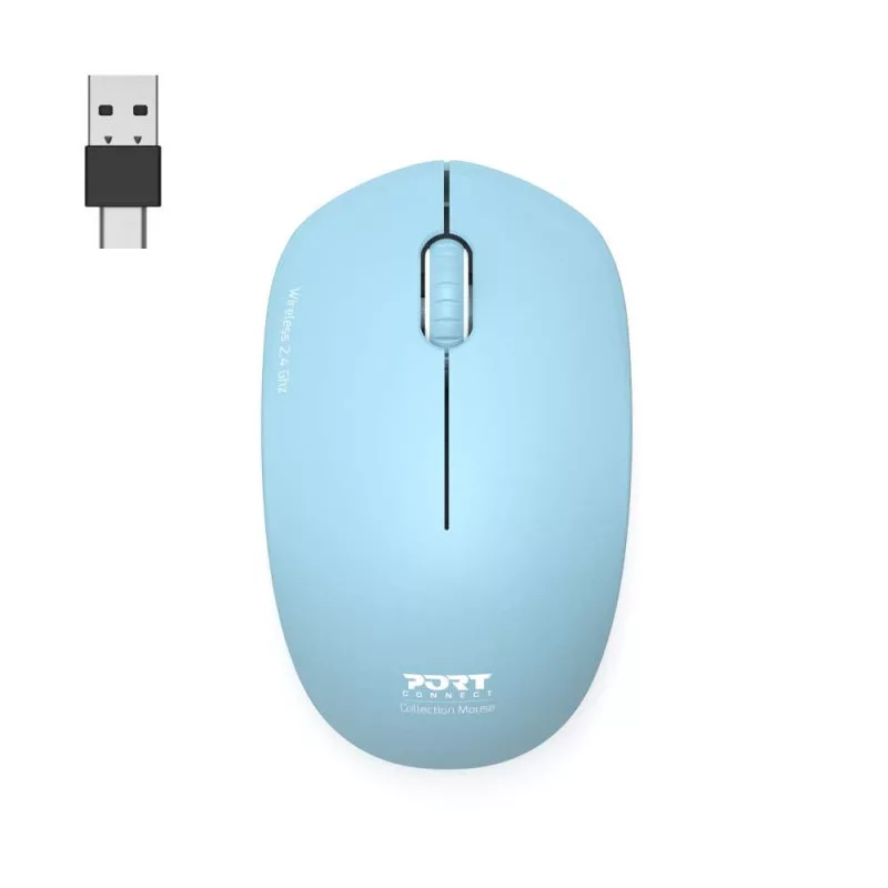 PORT CONNECT Mouse Collection II draadloos 2,4 GHz pastelblauw