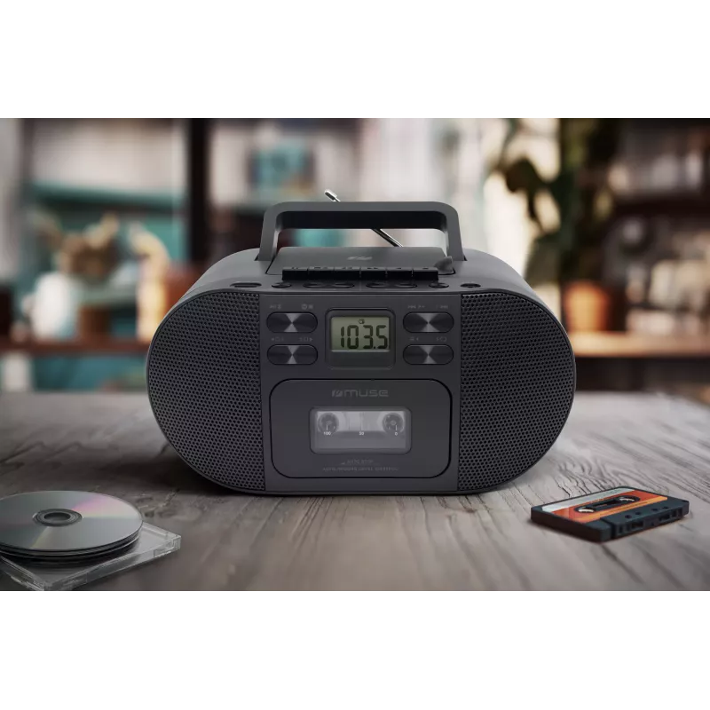 Muse M-188RDC cd-boombox met Bluetooth, FM-radio, USB, zwart
