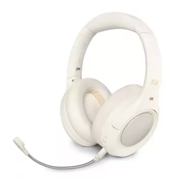 Muse M-295 ANCW draadloze over-ear-koptelefoon met actieve ruisonderdrukking, wit