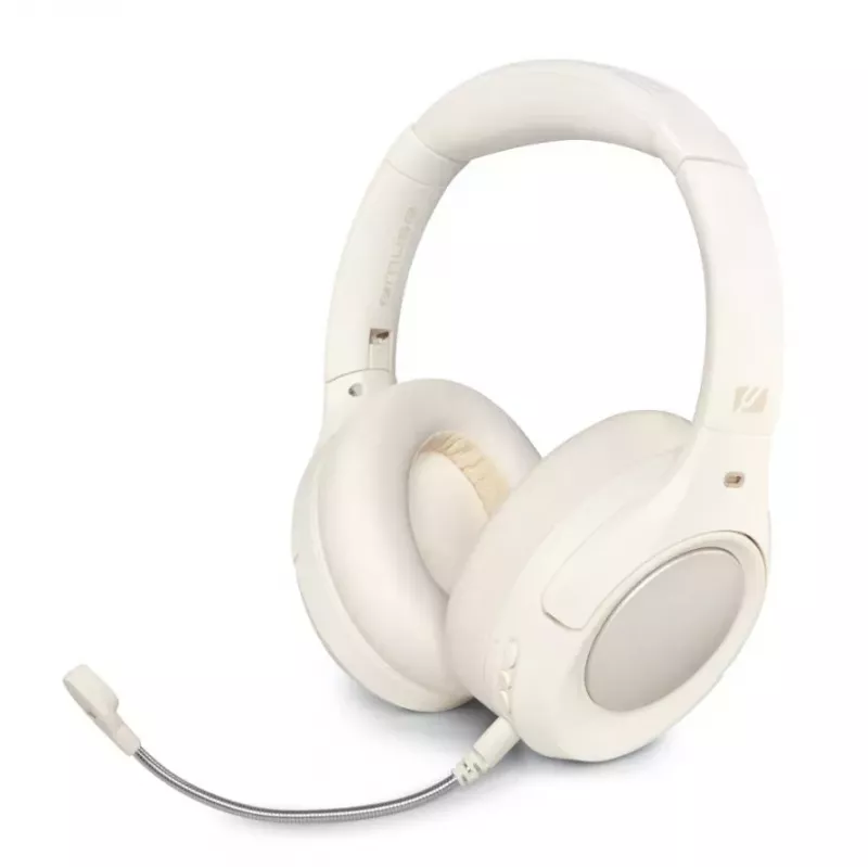 Muse M-295 ANCW draadloze over-ear-koptelefoon met actieve ruisonderdrukking, wit