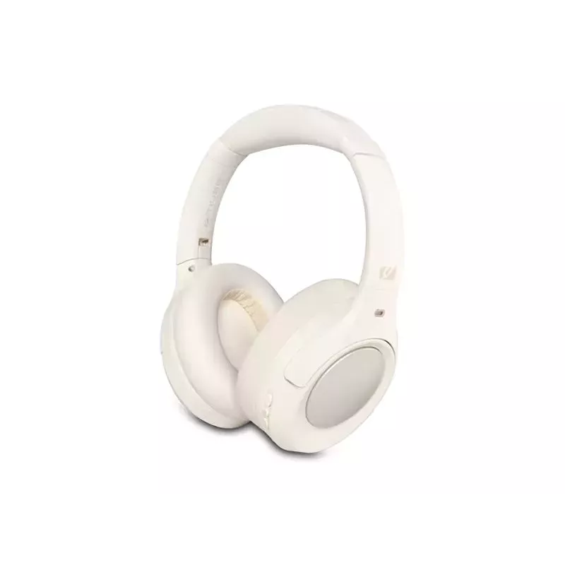 Muse M-295 ANCW draadloze over-ear-koptelefoon met actieve ruisonderdrukking, wit