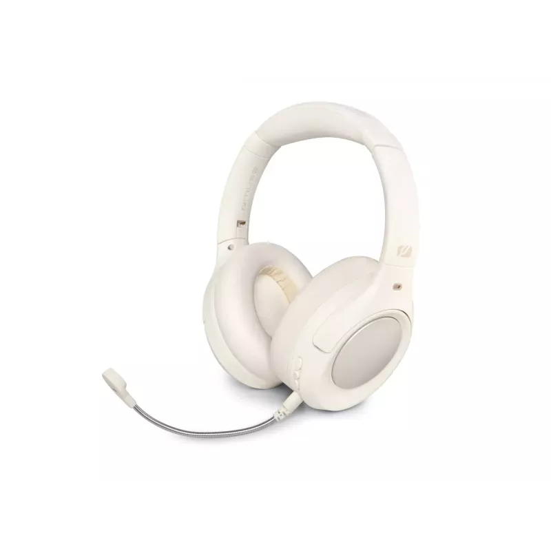 Muse M-295 ANCW draadloze over-ear-koptelefoon met actieve ruisonderdrukking, wit