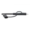 Eaton Tripp Lite Series universele USB-A naar Lightning, USB Micro-B en USB-C sync-/laadkabel (M/3xM), MFi-gecertificeerd, zwart, 1,8 m