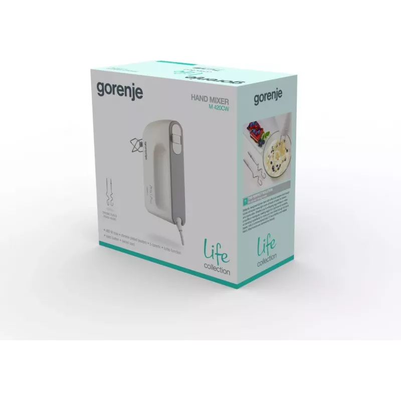 Gorenje handmixer M420CW 450 W 5 standen turbo wit