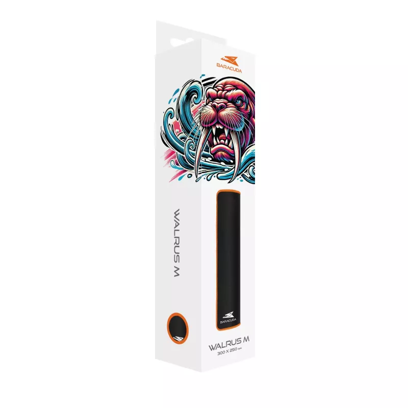 Baracuda WALRUS-M BGMP-081 gaming muismat zwart/oranje 300x250
