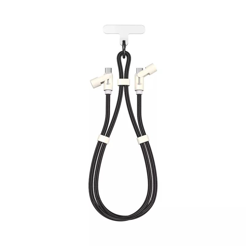 SBOX LANYARD BLACK USB-C naar USB-C-kabel 1,5 m zwart