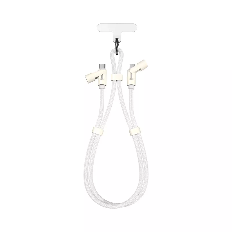 SBOX Lanyard White USB-C naar USB-C-kabel 1,5 m wit