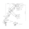 White Shark KHUFU-I GMS-3210 / Bureausteun voor 1 monitor