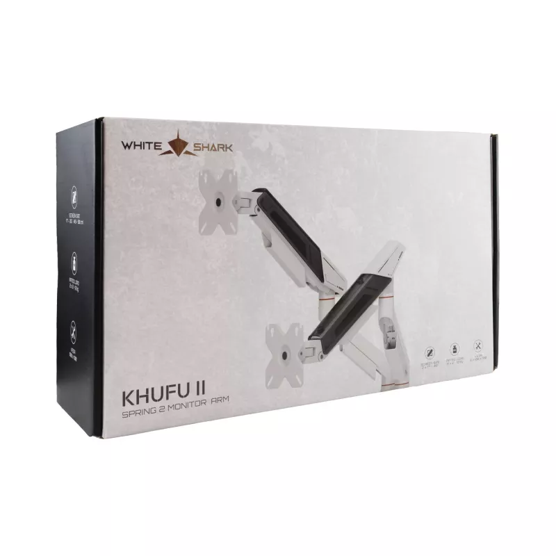 White Shark KHUFU-II GMS-3211 / Bureausteun voor 2 monitoren