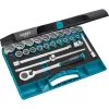 HAZET 900Z dopsleutelset - 1/2 inch aandrijving - 25-delig - metrisch/inch - chroom-vanadiumstaal
