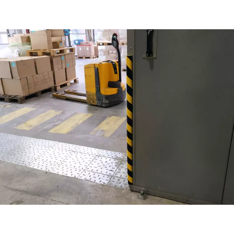 Durable S32R vloerkabelbrug, PVC, zwart/geel, afgerond, 1000 mm