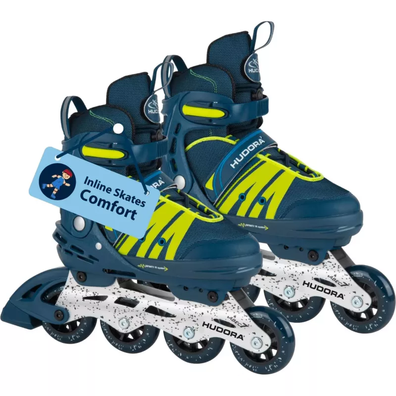HUDORA inline skates Comfort maat 29-34 (blauw/geel)