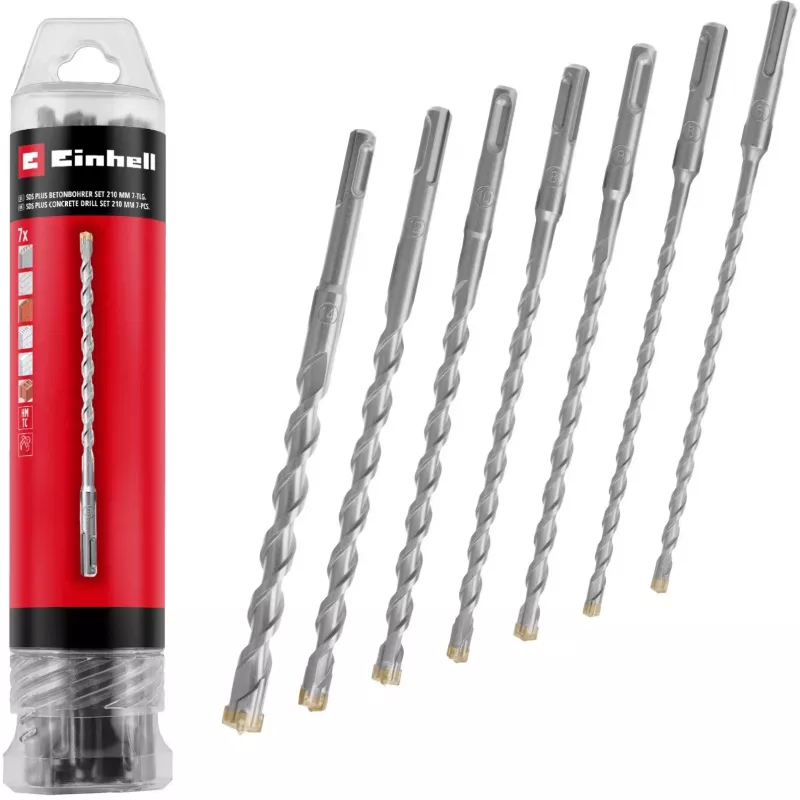 EINHELL-KWB SDS-plus hamerborenset, Ø 6-14 mm (7-delig, 210 mm)