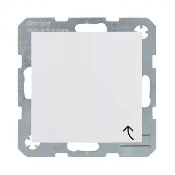Berker 47528989 stopcontact Schuko type F 1-voudig IP44 polarwit glanzend S.1