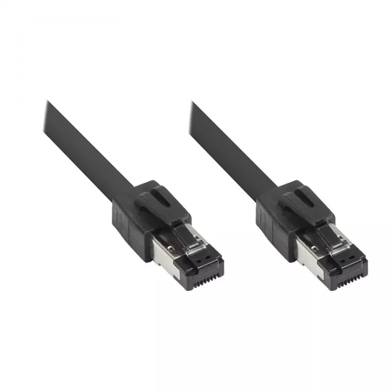 GoodConnections RNS® Cat.8.1 S/FTP patchkabel, 0,5m, zwart, LSZH, 40 Gbit/s, 2000 MHz