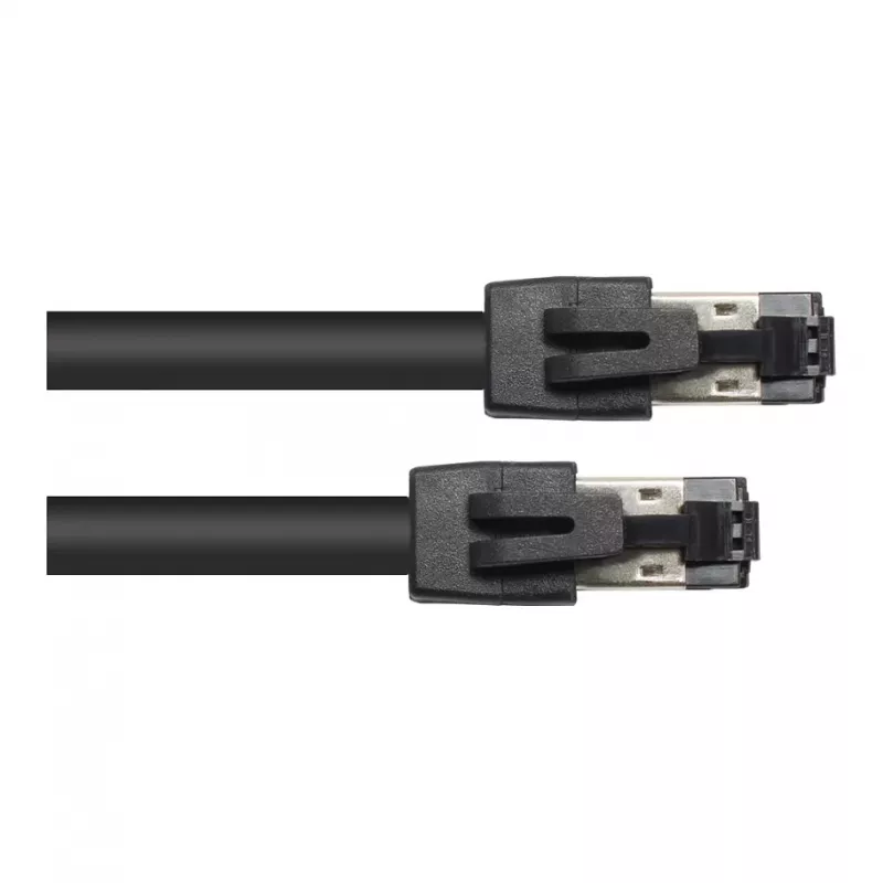 GoodConnections RNS® Cat.8.1 S/FTP patchkabel, 0,5m, zwart, LSZH, 40 Gbit/s, 2000 MHz