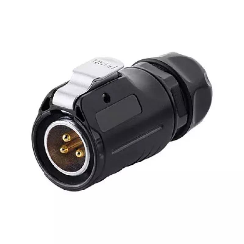 GoodConnections IC01-20P301 industriële connector S1 Power, 3-polige stekker, M20, kliksluiting, soldeeraansluiting, IP65/66