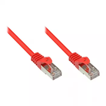 GoodConnections Alcasa Cat5e RJ-45 patchkabel, 0,15 m, rood, vergulde contacten