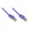 GoodConnections Alcasa RJ45 patchkabel, Cat5e, UTP, 0,15m, verguld, paars