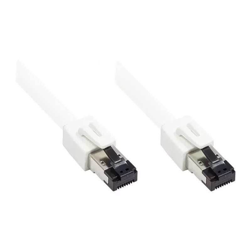 GoodConnections RNS® Cat.8.1 S/FTP patchkabel, PiMF, LSZH, 2000MHz, 40Gbit/s, wit, 0,5m