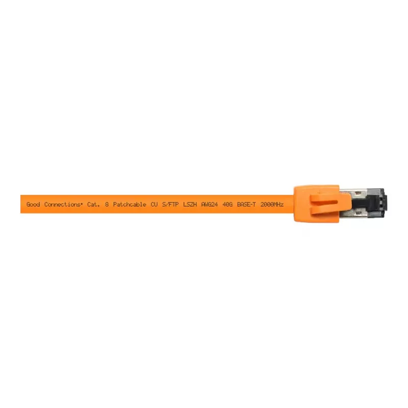 GoodConnections RNS® Cat.8.1 S/FTP patchkabel, PiMF, LSZH, 2000MHz, 40Gbit/s, oranje, 0,5m