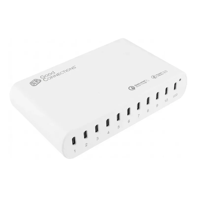 Good Connections USB Desktop Snel Oplaadstation 250W 10 Poorten