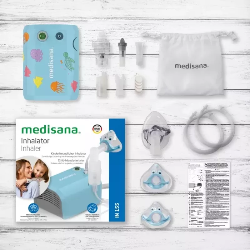 MEDISANA Vernevelaar IN 155 Compressor-Vernevelaar Wit/Blauw