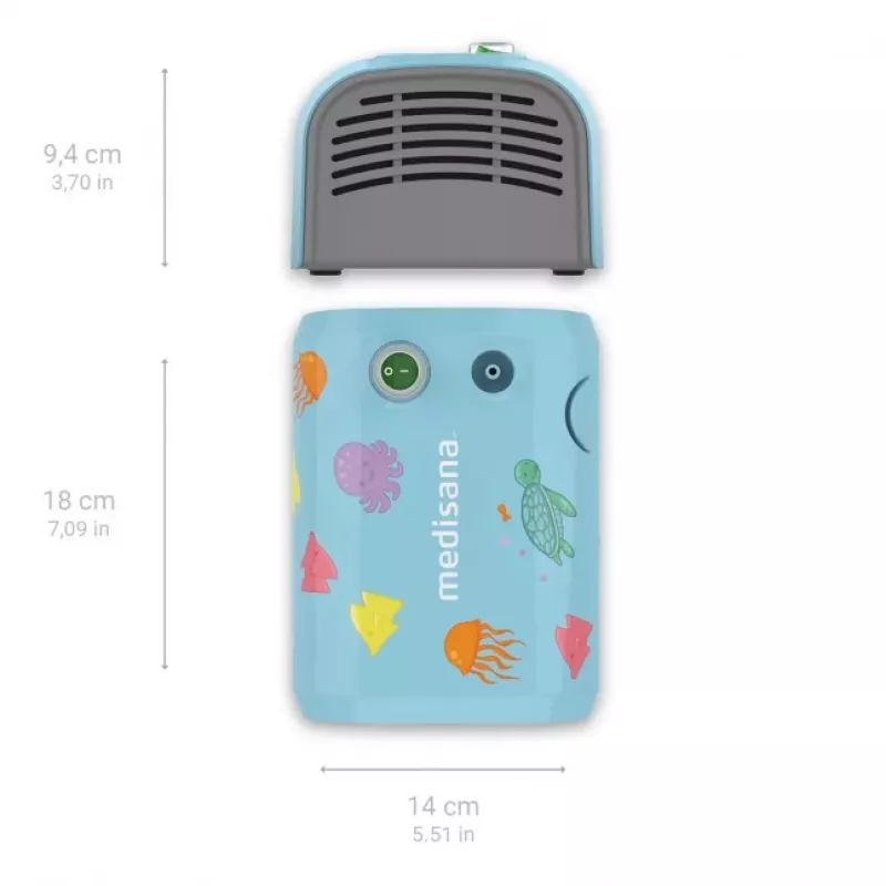 MEDISANA Vernevelaar IN 155 Compressor-Vernevelaar Wit/Blauw