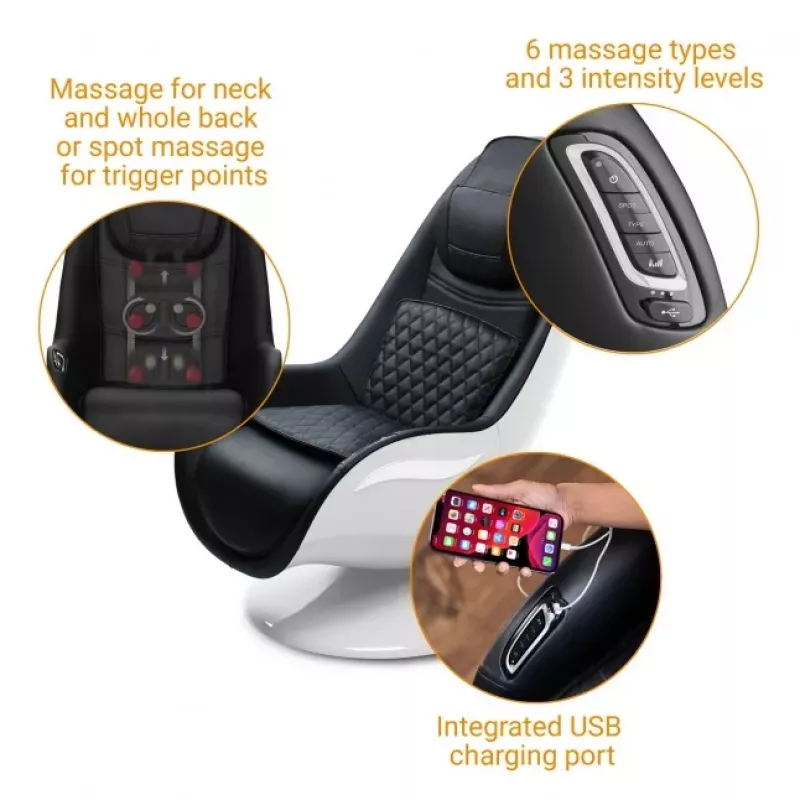 Medisana RS 660 Shiatsu-Massage-Loungefauteuil met Warmte, Zwart