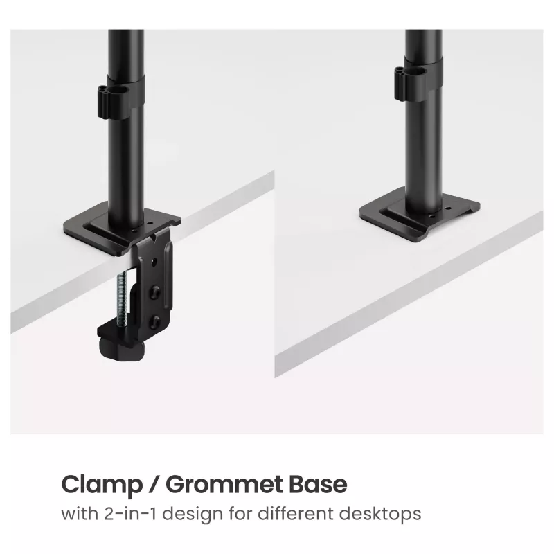 Equip tafelhouder voor 17-32 inch beeldschermen, 360° draaibaar, 10 kg, zwart