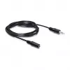 DELOCK audio-verlengkabel 3,5 mm jack stekker naar bus 3 m zwart