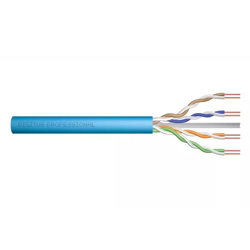 DIGITUS Cat.6A U/UTP B2ca AWG 23/1 LSOH 100m blauwe installatiekabel