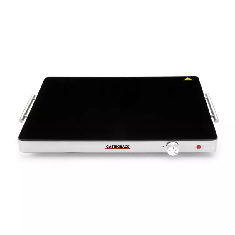 Gastroback 42491 Design warmhoudplaat – 200 W, roestvrij staal en glas, 120 °C