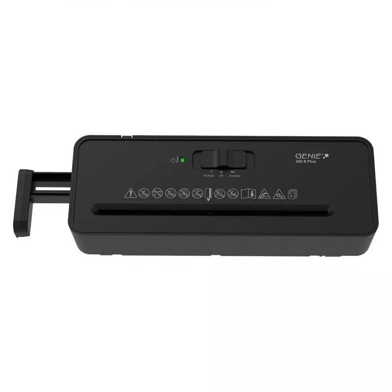 GENIE 260 S Plus opzet-documentenvernietiger strokenversnippering 6 vel zwart
