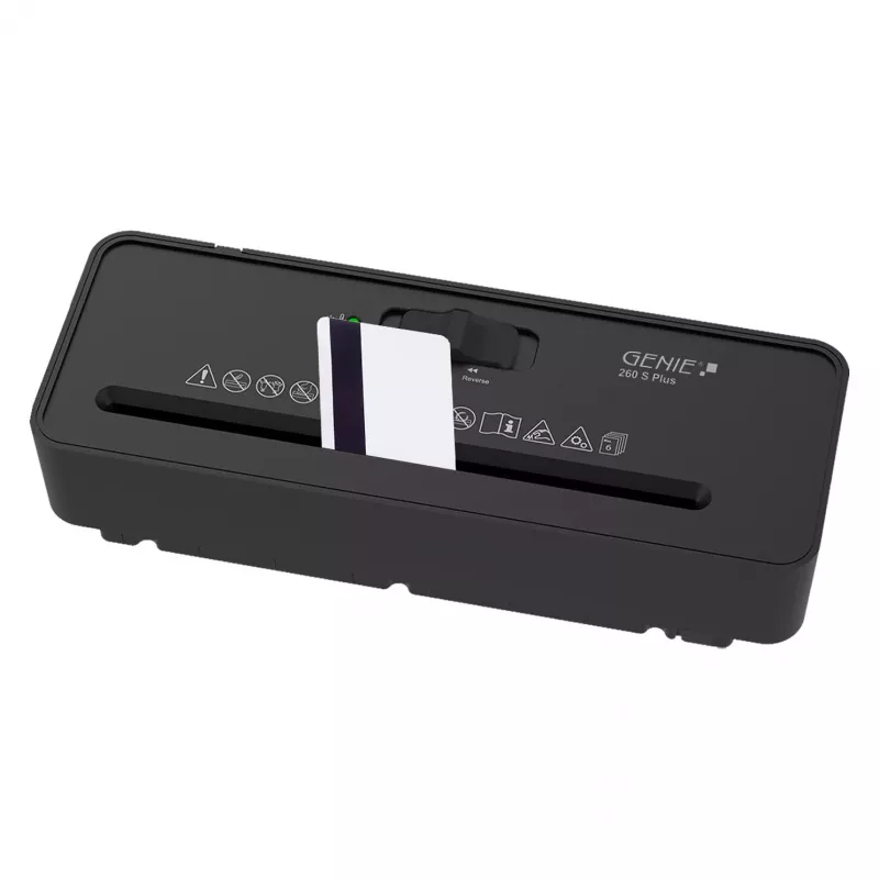 GENIE 260 S Plus opzet-documentenvernietiger strokenversnippering 6 vel zwart