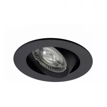 SYNERGY21 Helios LED inbouw plafondspot zwart rond kantelbaar warmwit 5W 400lm 2700K