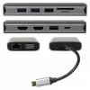 PLUSONIC USB-C docking-adapter 8in1 - Space Gray