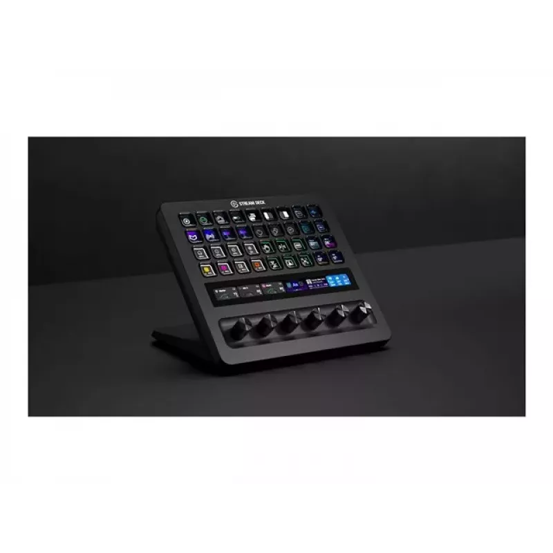 Corsair Elgato Stream Deck+ XL 10GBX9901 controller, 36 programmeerbare toetsen, 6 draaiknoppen, lcd-touchpaneel, USB, zwart