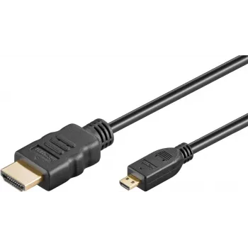 Goobay Ultra High-Speed HDMI-kabel Micro-HDMI 8K 60 Hz 2 m zwart