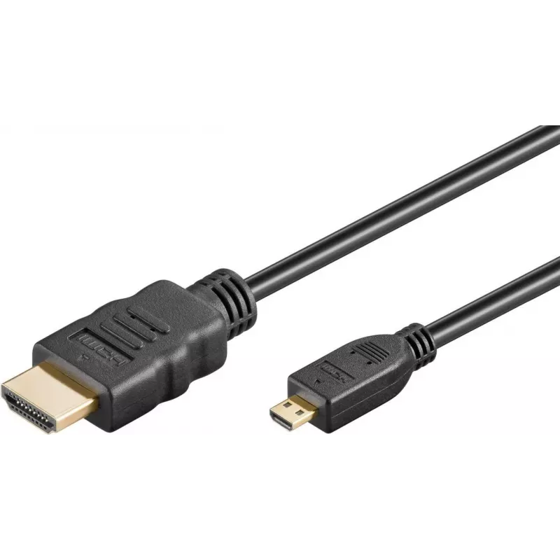 Goobay Ultra High-Speed HDMI-kabel Micro-HDMI 8K 60 Hz 2 m zwart