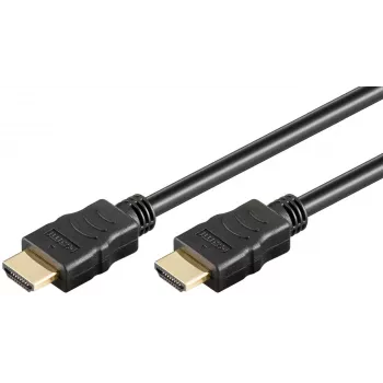 Goobay 80102 HDMI High-Speed-kabel met Ethernet, Soft, 1,5 m, zwart